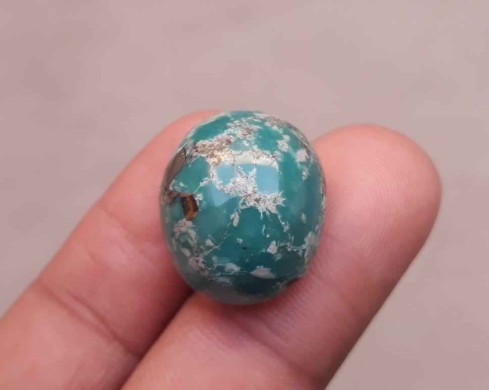 Natural Turquoise with Pyrite - Green Matrix Turquoise - 26.10ct 19x16x11mm