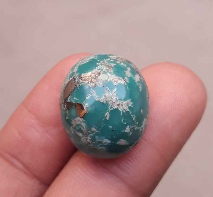 Natural Turquoise with Pyrite - Green Matrix Turquoise - 26.10ct 19x16x11mm
