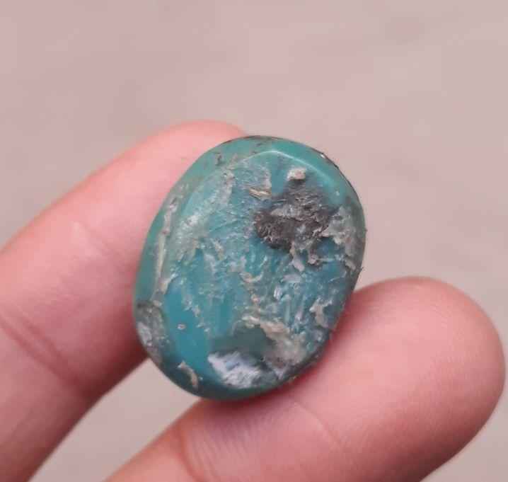 Natural Turquoise with Pyrite - Green Matrix Turquoise - Shajri Feroza- 31.30ct 23x18x14mm