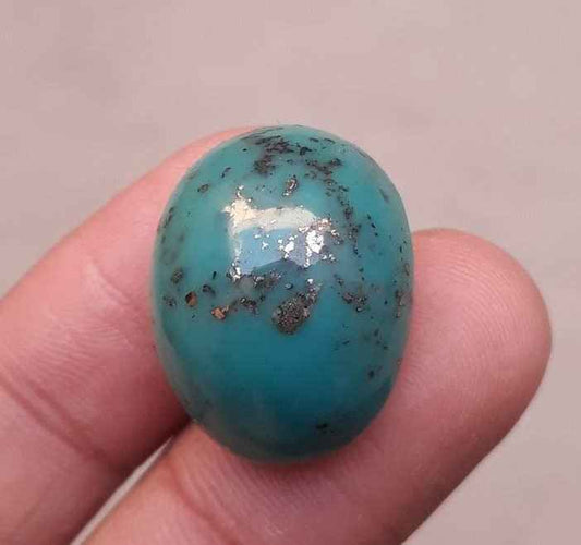 Natural Turquoise with Pyrite - Green Matrix Turquoise - Shajri Feroza- 31.30ct 23x18x14mm