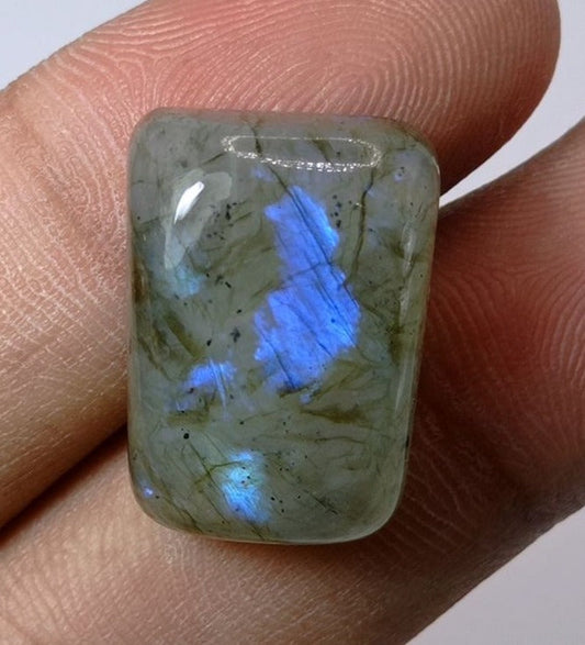 34.5ct Labradorite Cabochon - Spectrolite- Black Moon Stone - 22x16mm