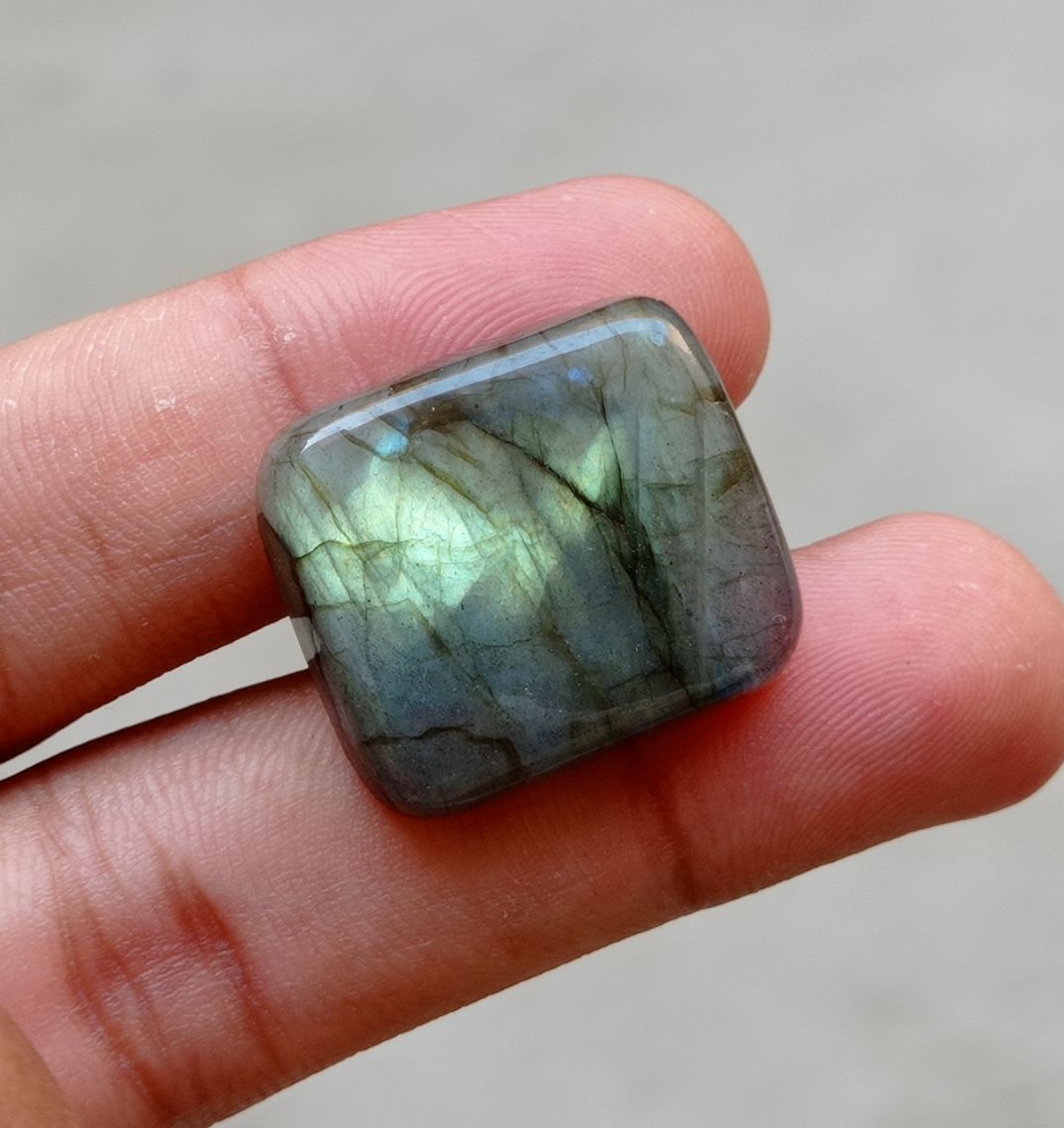 44.4ct Labradorite Cabochon - Spectrolite- Black Moon Stone - 25x22mm