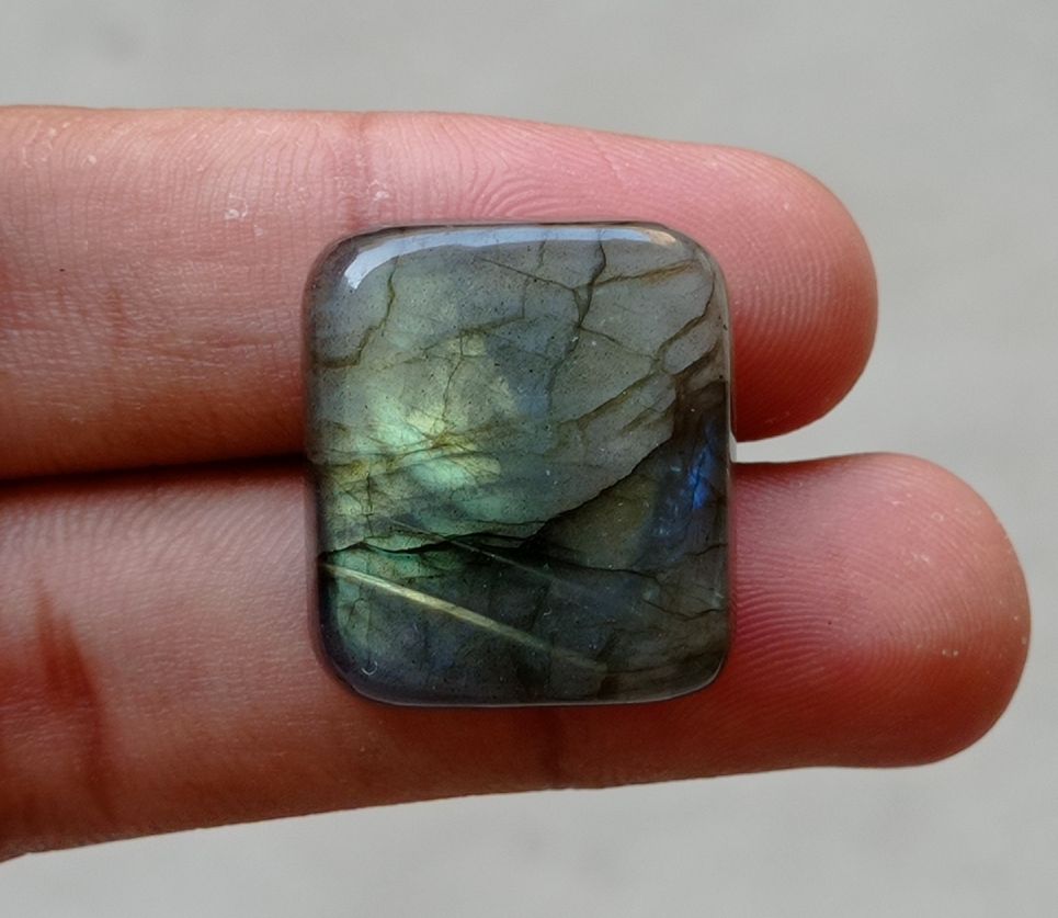 44.4ct Labradorite Cabochon - Spectrolite- Black Moon Stone - 25x22mm