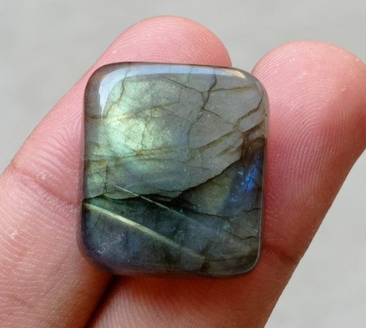 44.4ct Labradorite Cabochon - Spectrolite- Black Moon Stone - 25x22mm