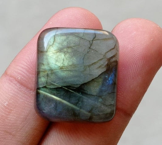 44.4ct Labradorite Cabochon - Spectrolite- Black Moon Stone - 25x22mm