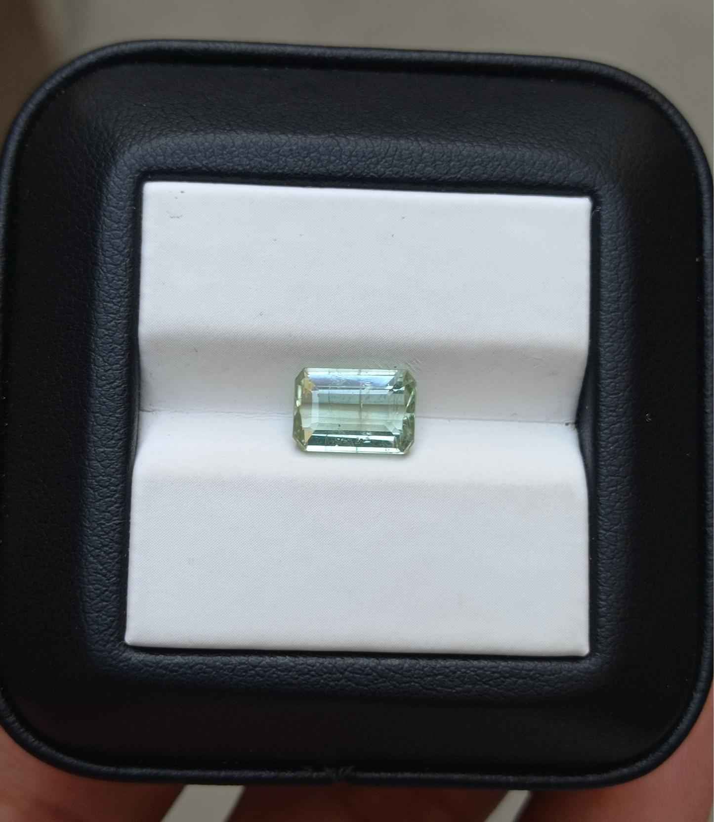 2.25ct Natural Light Green Tourmaline Gemstone - October Birthstone - 9x6x4mm