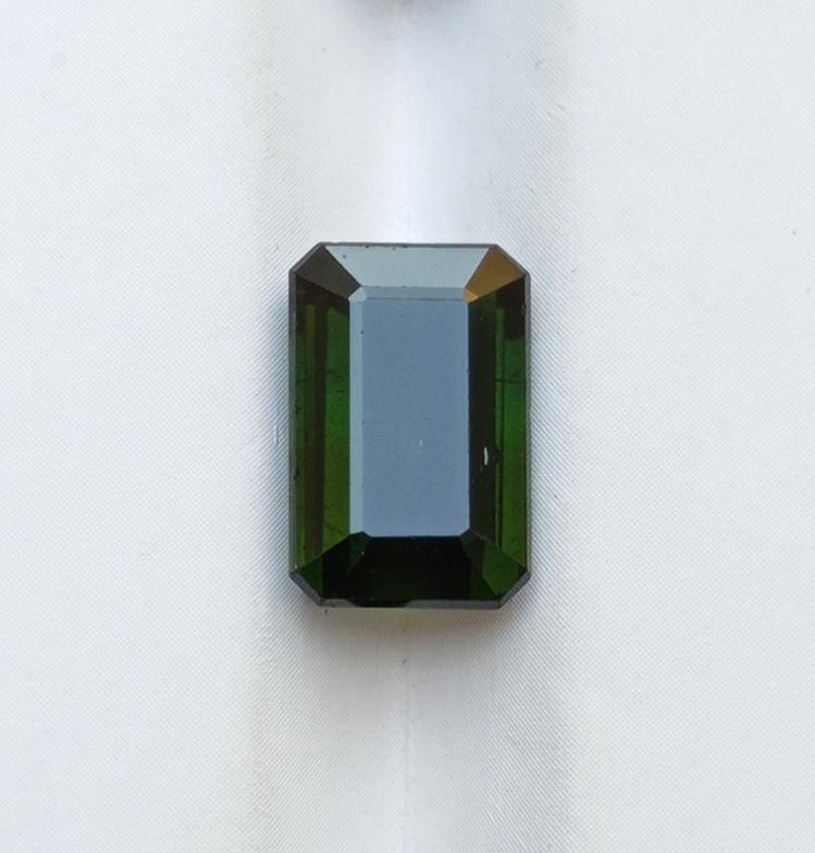 4.3ct Natural Green Tourmaline Gemstone - Faceted Tourmaline - October Birthstone - 13x8x4mm
