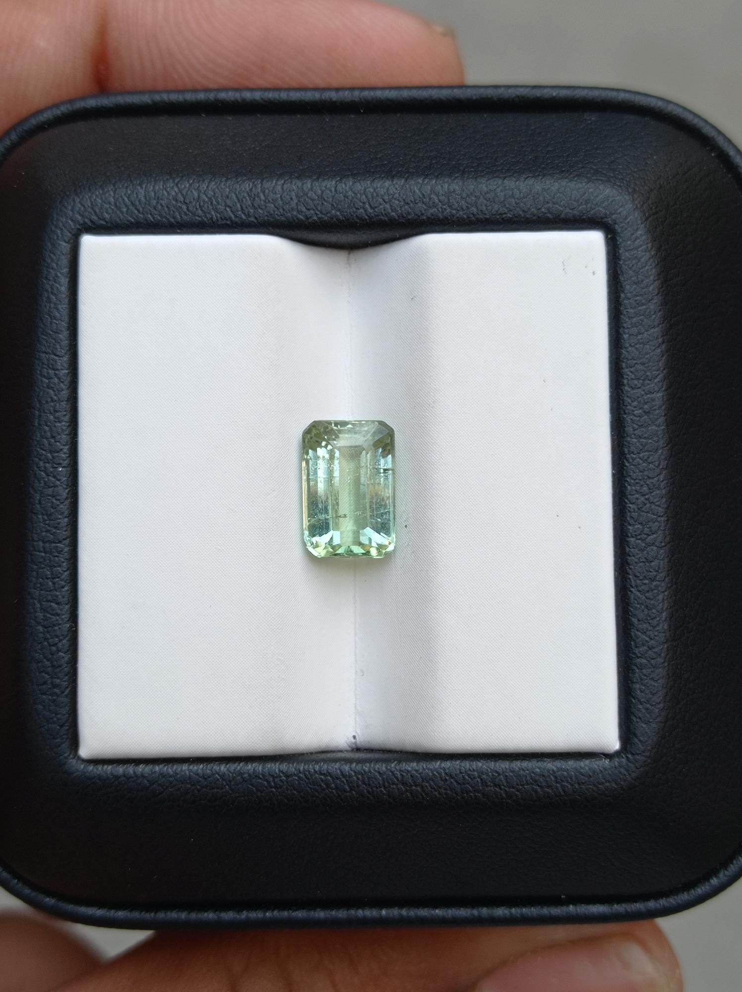 2.25ct Natural Light Green Tourmaline Gemstone - October Birthstone - 9x6x5mm