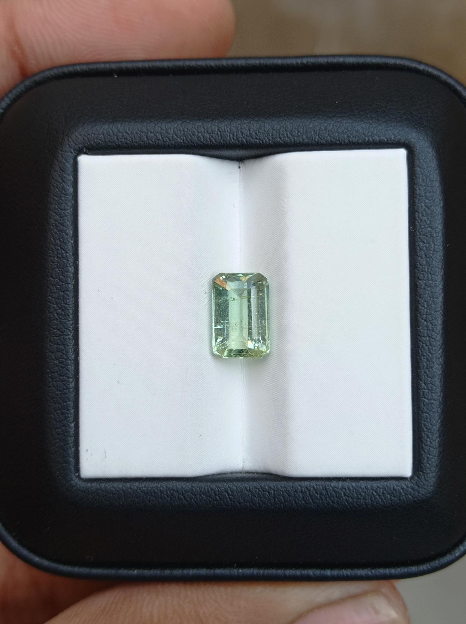2.25ct Natural Light Green Tourmaline Gemstone - October Birthstone - 9x6x5mm