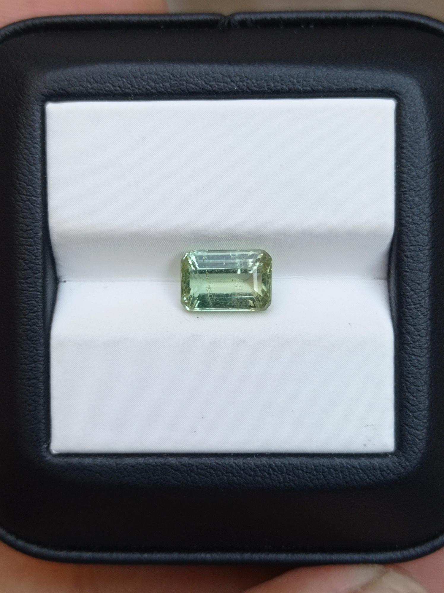 2.25ct Natural Light Green Tourmaline Gemstone - October Birthstone - 9x6x5mm