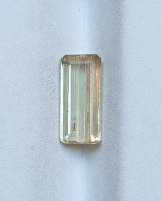 1.8ct Natural Yellow Tourmaline Gemstone - October Birthstone - 11x5x3mm