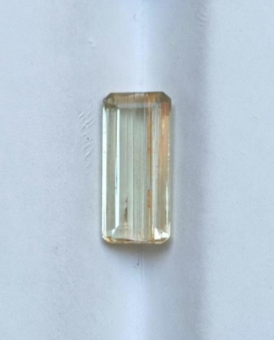 1.8ct Natural Yellow Tourmaline Gemstone - October Birthstone - 11x5x3mm