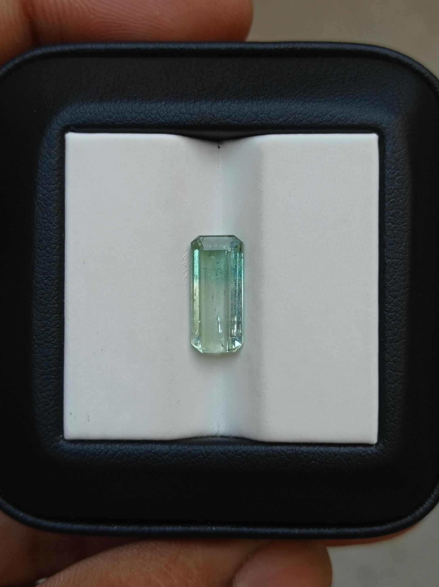 2.7ct Natural Bi-Color Tourmaline Gemstone - October Birthstone - 13x6x4mm