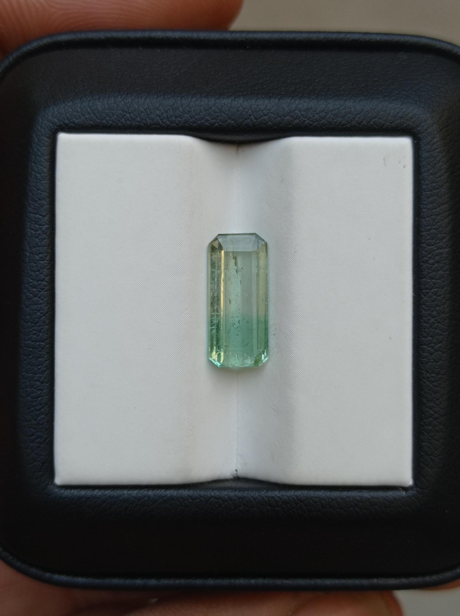 2.7ct Natural Bi-Color Tourmaline Gemstone - October Birthstone - 13x6x4mm