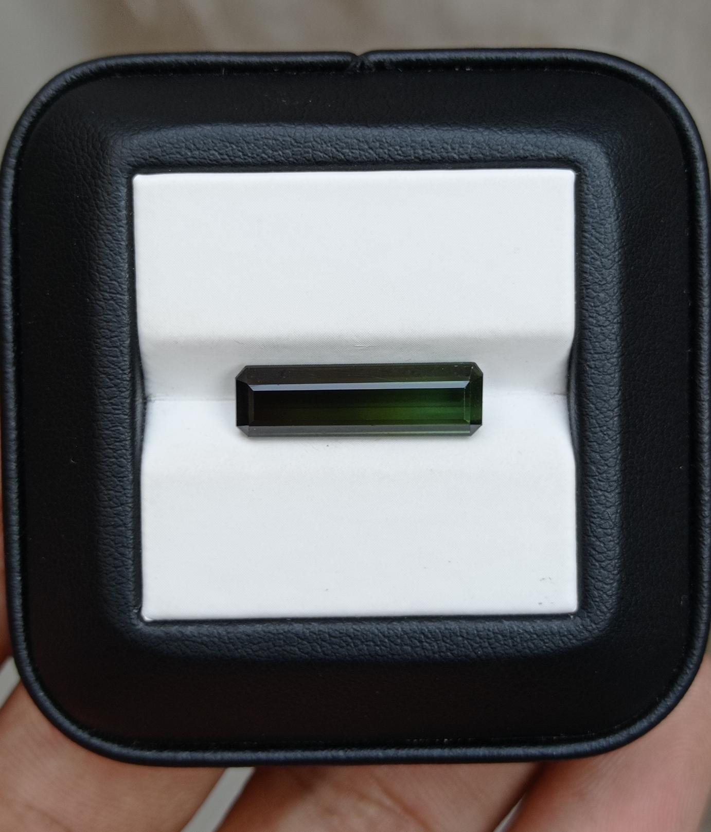 5.8ct Natural Bi-Color Green Tourmaline Gemstone - October Birthstone