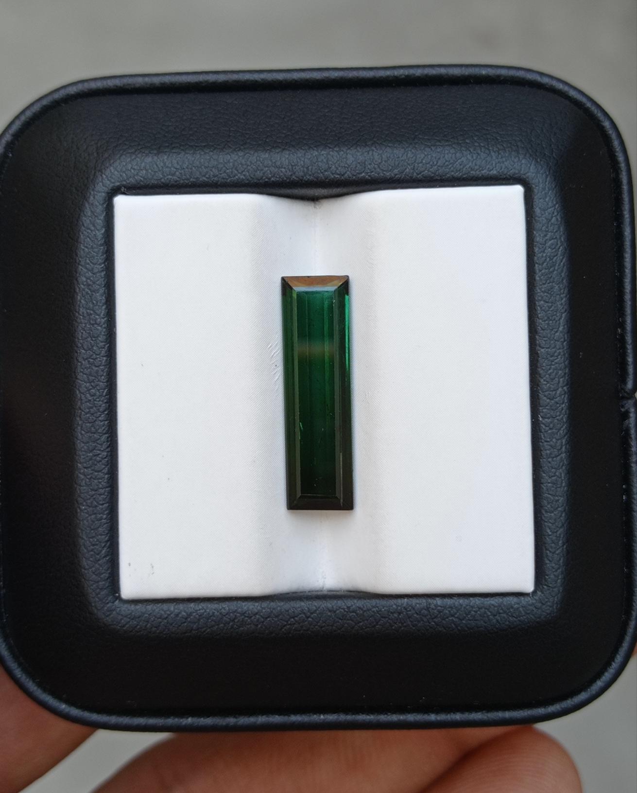 4.7ct Natural Dark Green Tourmaline Gemstone - October Birthstone