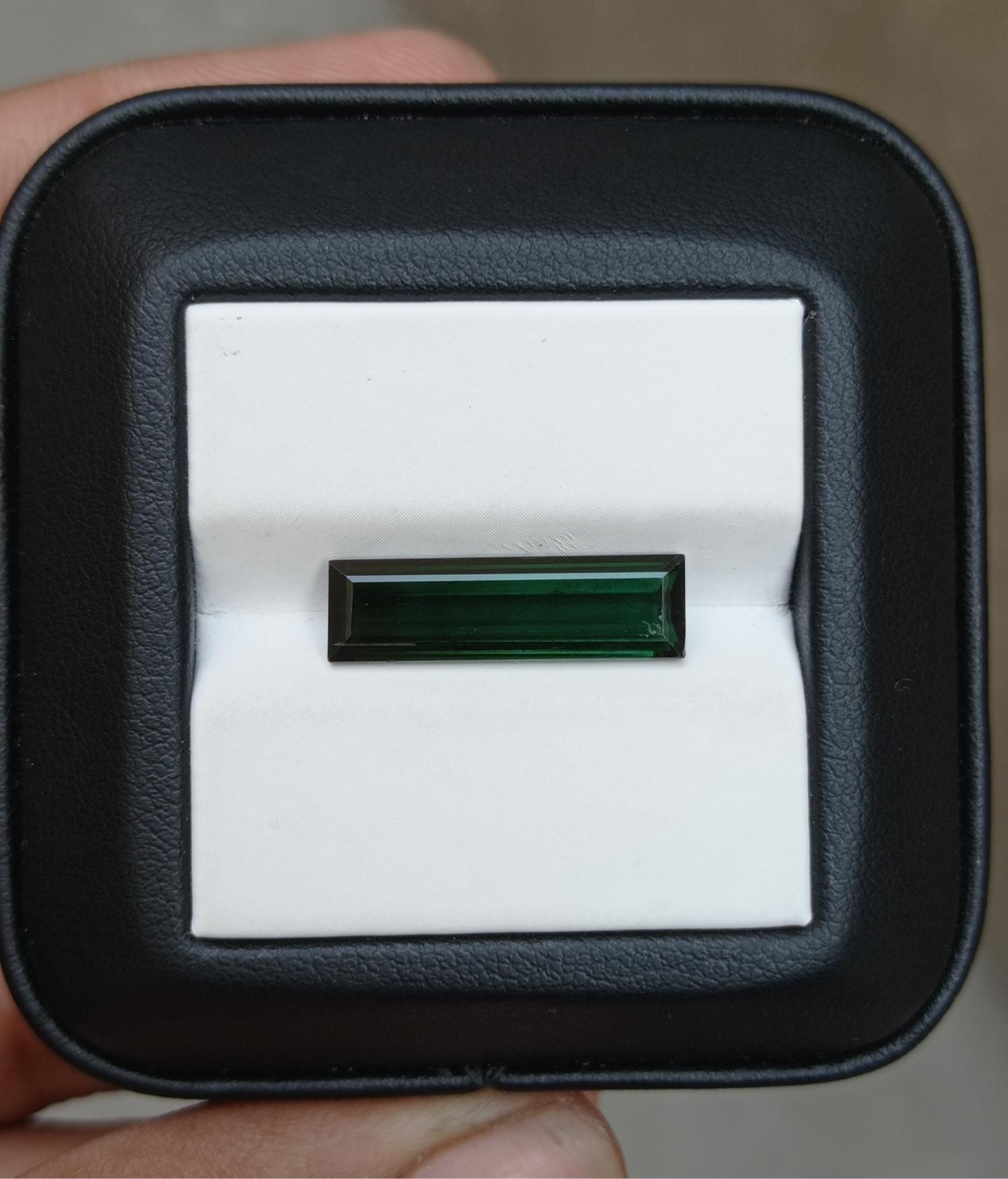 4.7ct Natural Dark Green Tourmaline Gemstone - October Birthstone