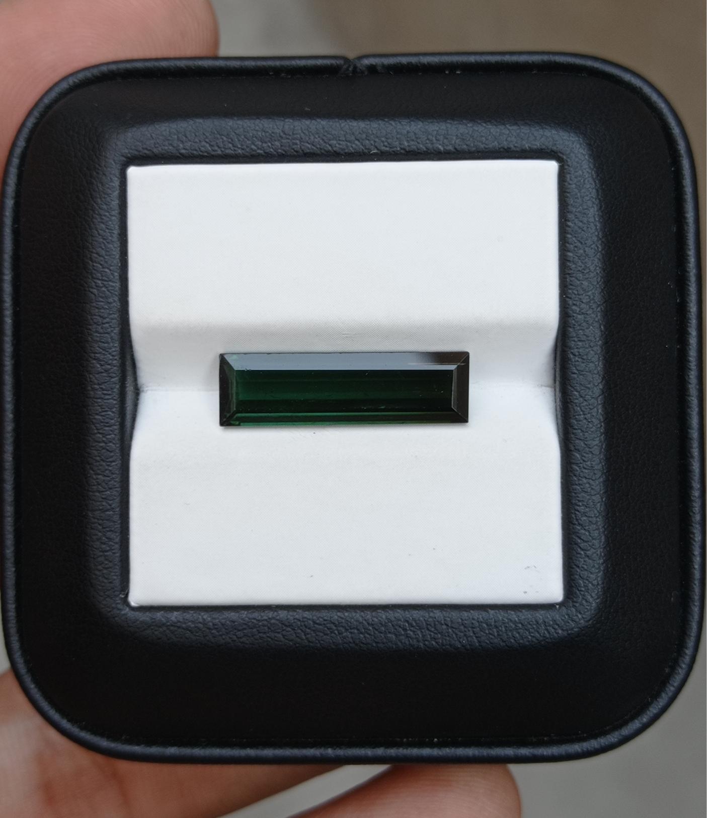4.7ct Natural Dark Green Tourmaline Gemstone - October Birthstone