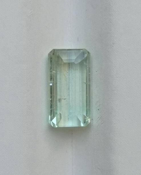 2.45ct Natural Light Green Tourmaline Gemstone - October Birthstone - 10x5x5mm