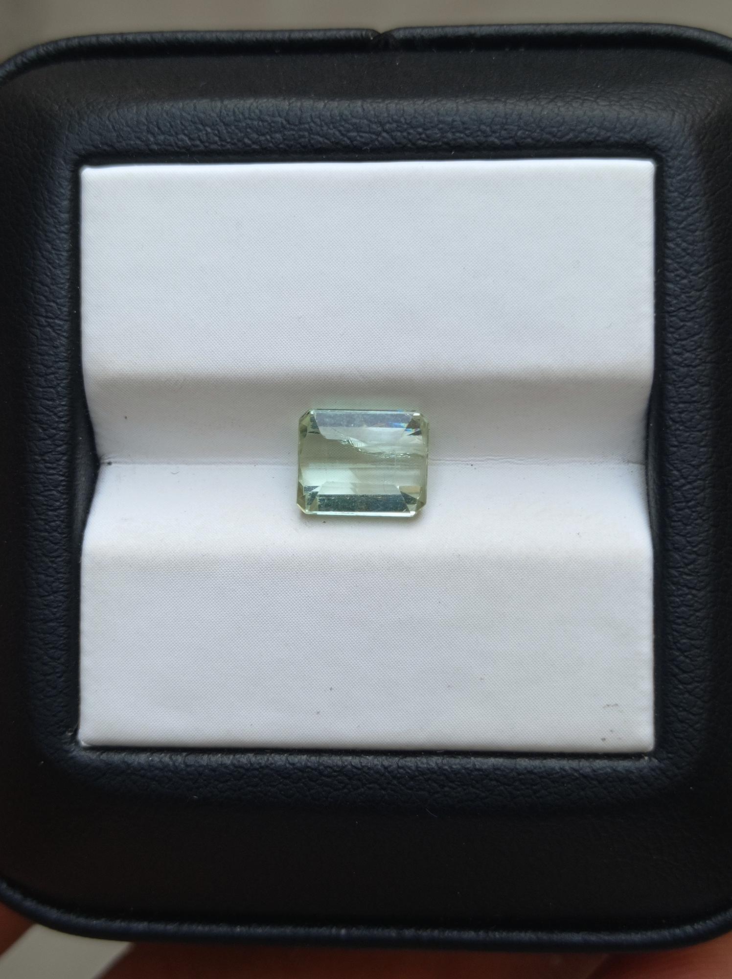 1.95ct Natural Light Green Tourmaline Gemstone - October Birthstone - 8x6x4mm