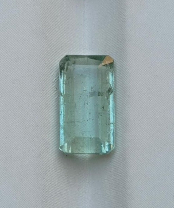 3.9ct Natural Light Green Tourmaline Gemstone - October Birthstone - 12x7x5mm