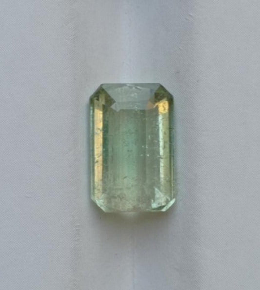 3.3ct Natural Light Green Tourmaline Gemstone - October Birthstone - 11x7x5mm