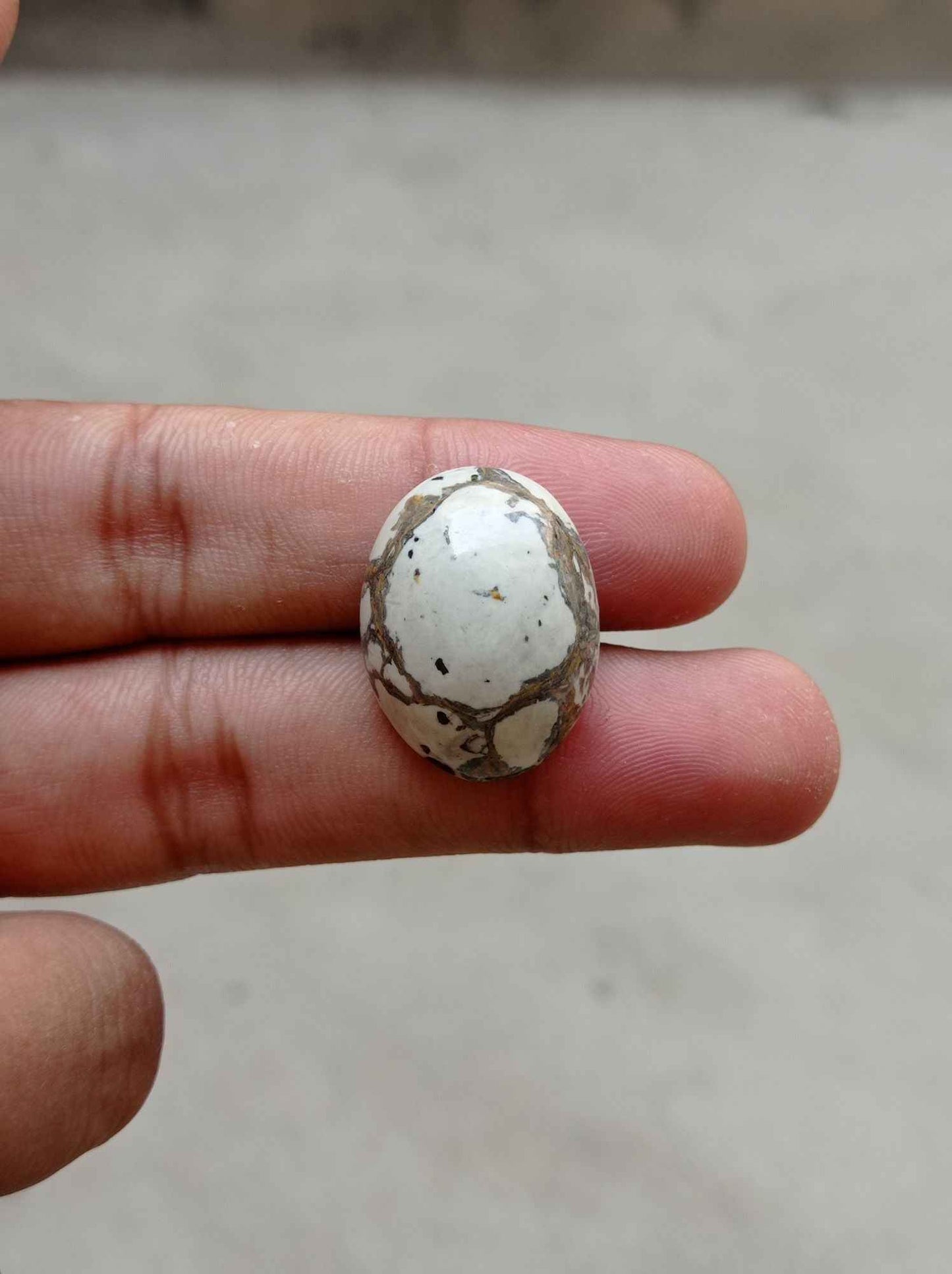 30.8ct Jasper - White Jasper Cabochon - 26x20x10mm