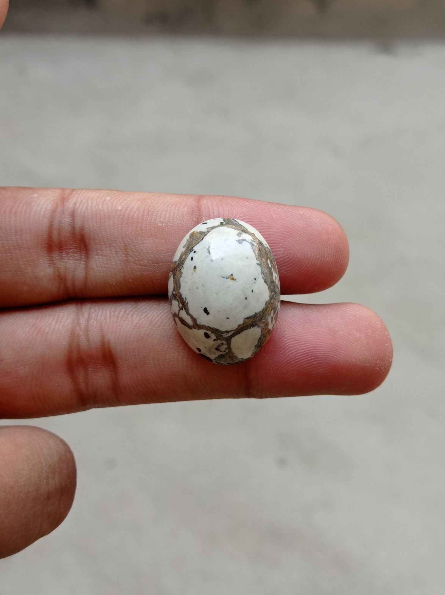 30.8ct Jasper - White Jasper Cabochon - 26x20x10mm