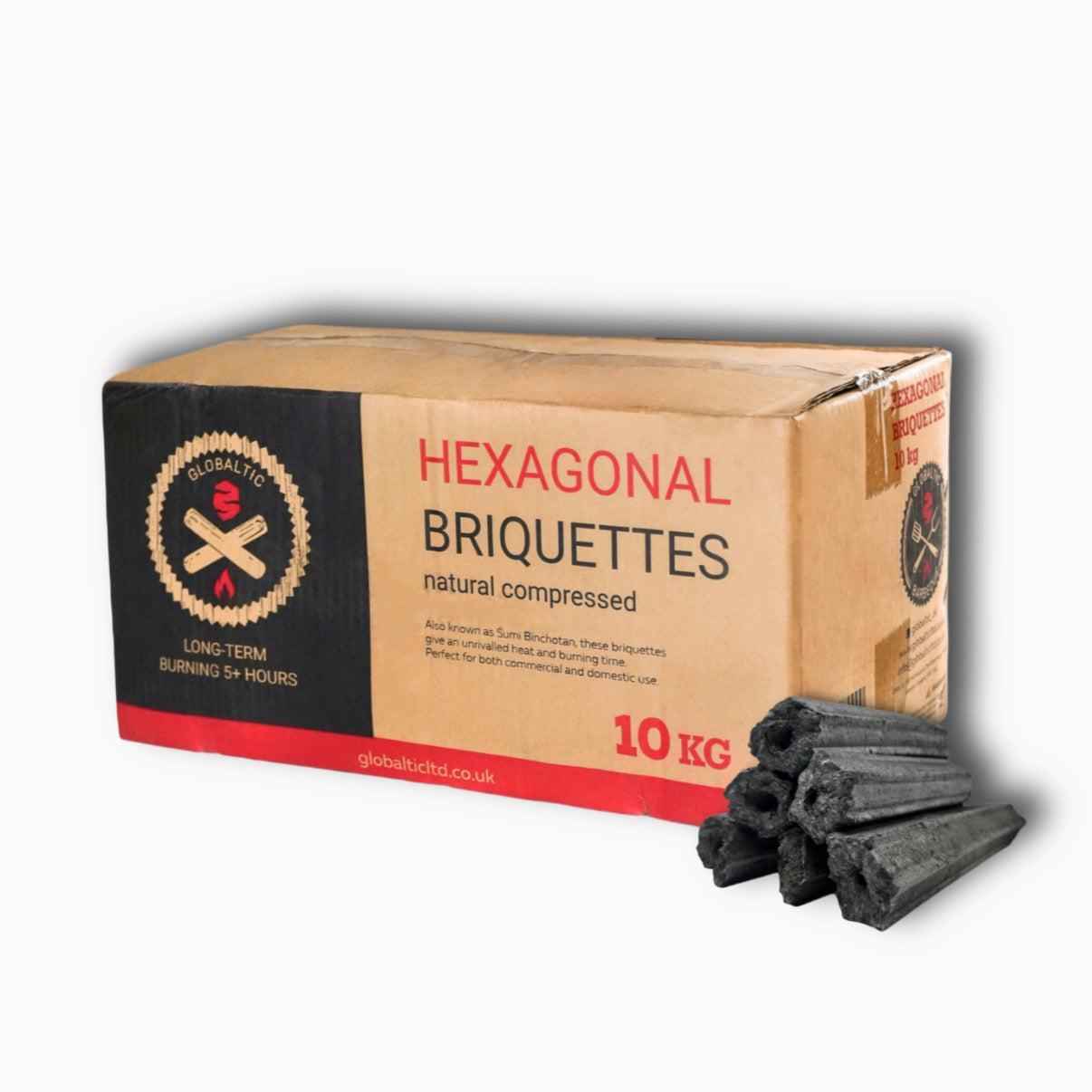 Natural compressed restaurant grade charcoal briquettes 10kg Box