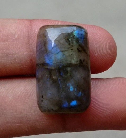 34.65ct Labradorite Cabochon - Spectrolite- Black Moon Stone - 28x17mm