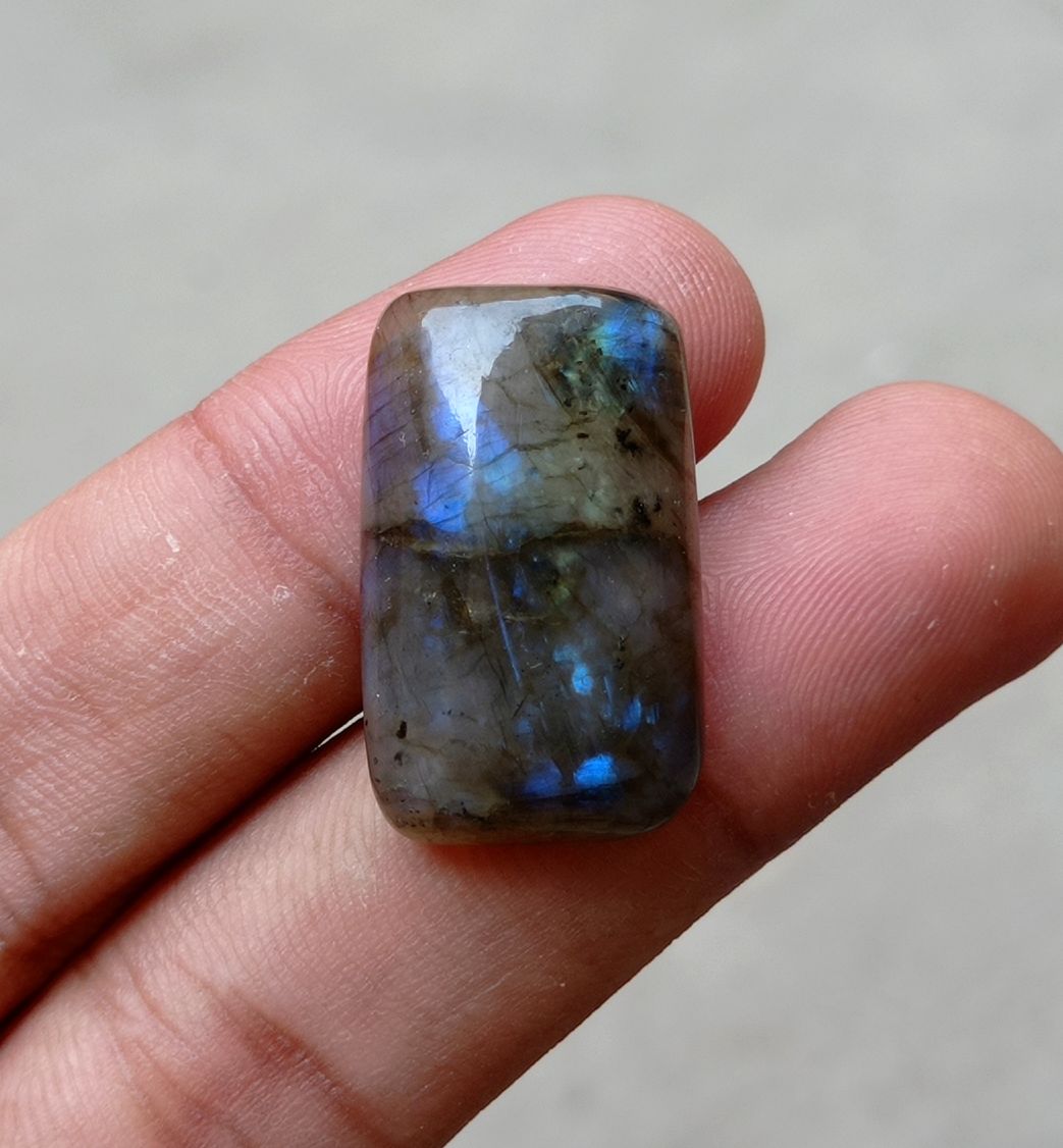 34.65ct Labradorite Cabochon - Spectrolite- Black Moon Stone - 28x17mm