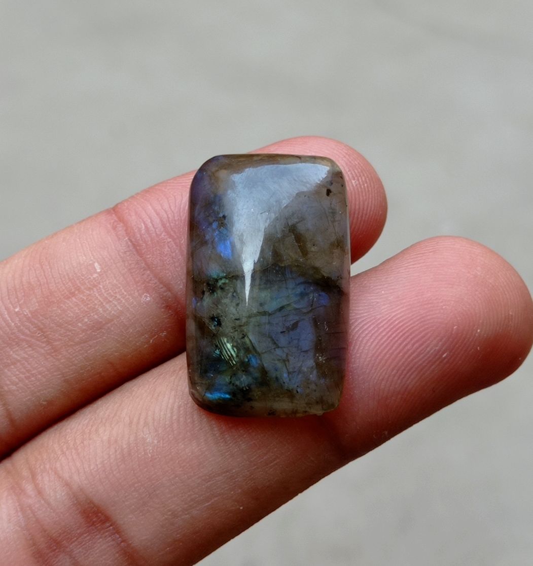 34.65ct Labradorite Cabochon - Spectrolite- Black Moon Stone - 28x17mm