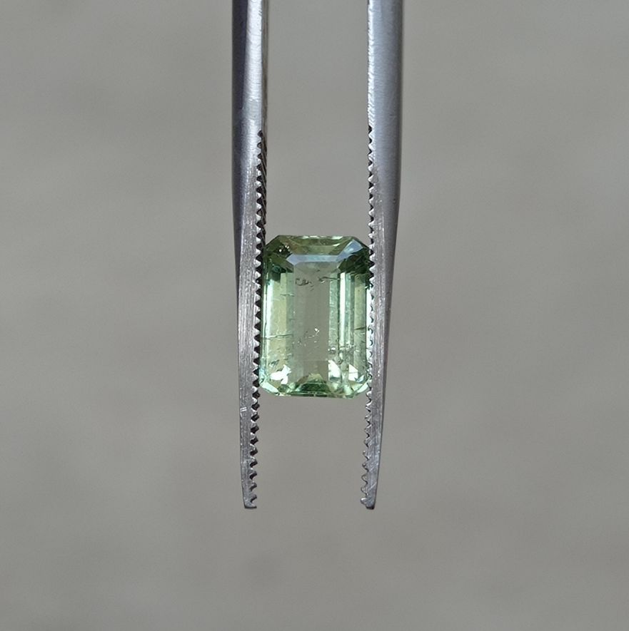 2.25ct Natural Light Green Tourmaline Gemstone - October Birthstone - 9x6x5mm