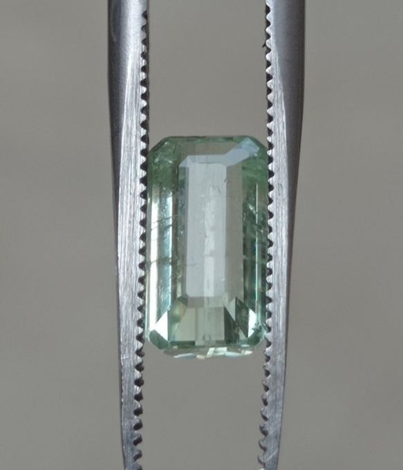 2.45ct Natural Light Green Tourmaline Gemstone - October Birthstone - 10x5x5mm