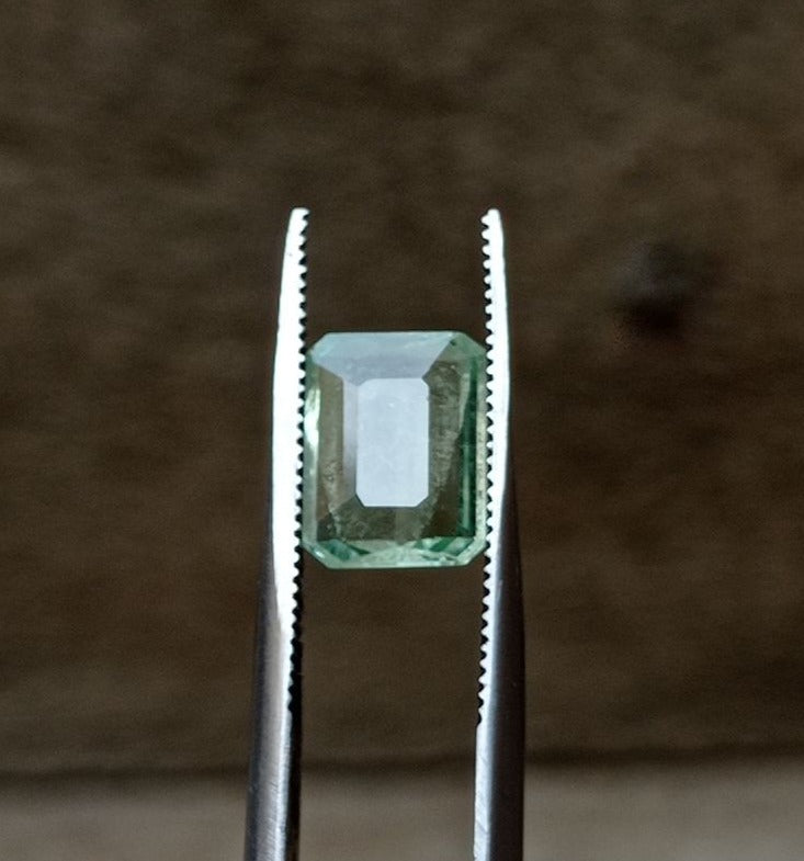 2.1ct Natural Light Green Tourmaline Gemstone - October Birthstone - 10x8x3mm