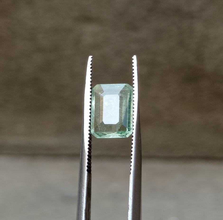 2.1ct Natural Light Green Tourmaline Gemstone - October Birthstone - 10x8x3mm