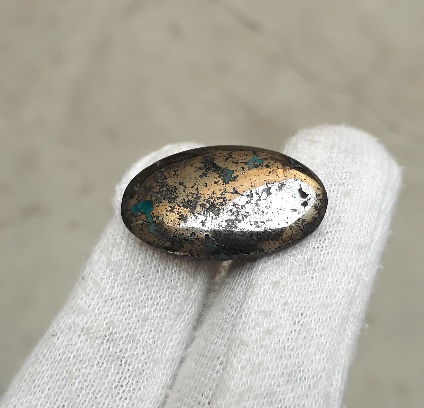 Natural Turquoise with Pyrite - Blue Matrix Turquoise - Shajri Feroza-38Ct