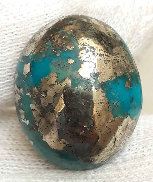 Natural Turquoise with Pyrite - Blue Matrix Turquoise - Shajri Feroza-40.1Ct