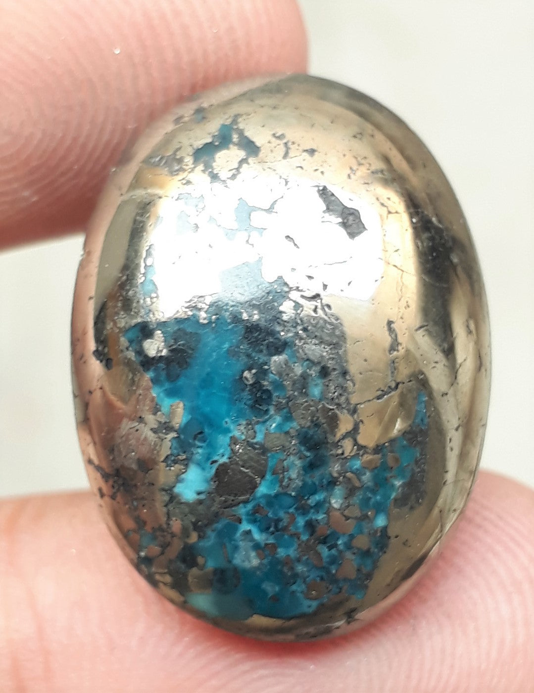 Natural Turquoise with Pyrite - Blue Matrix Turquoise - Shajri Feroza-60Ct