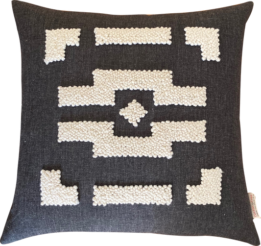 Punch Needle Cushion Cover - Ndebele Pattern 3