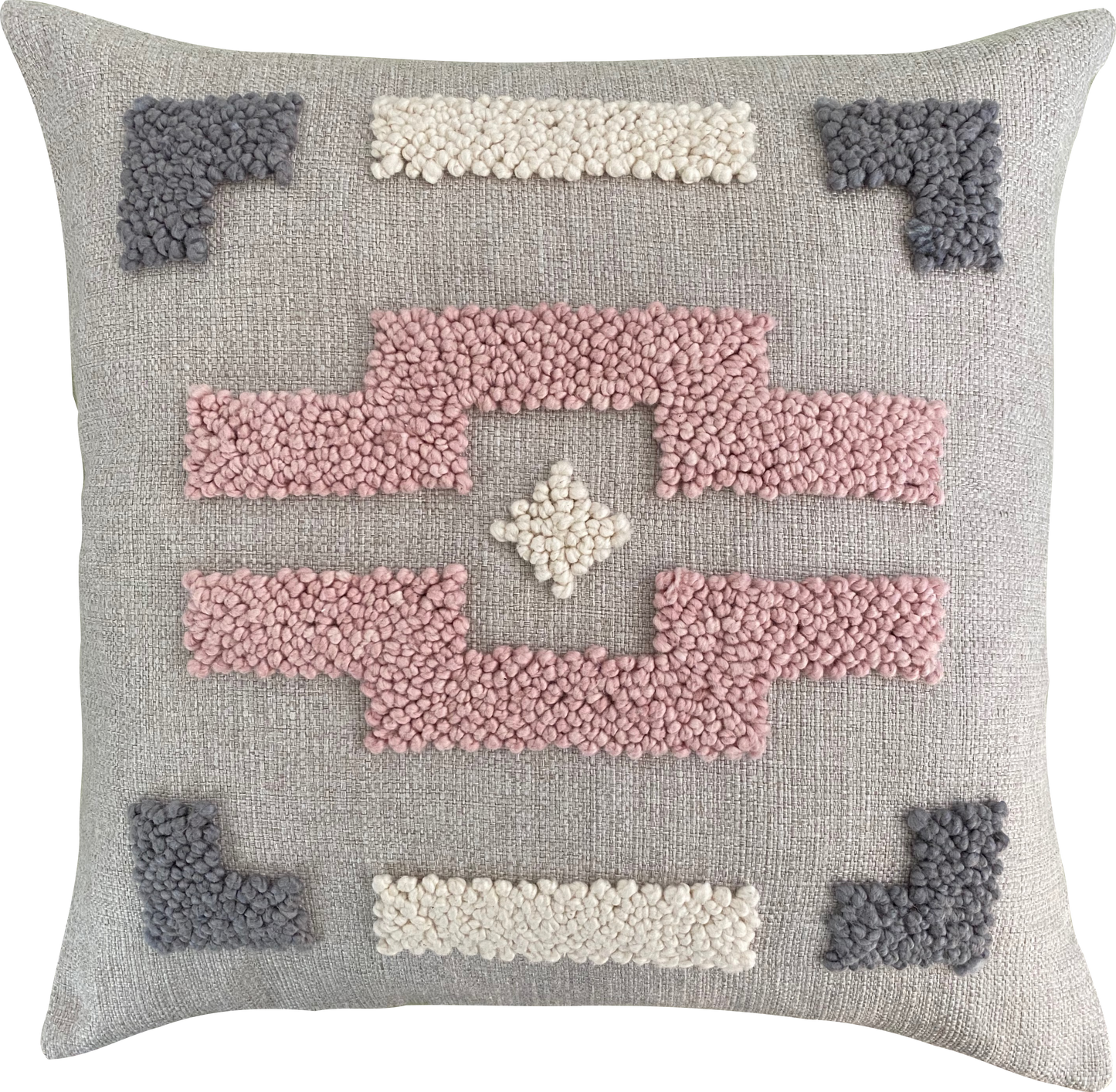 Punch Needle Cushion Cover - Ndebele Pattern 3