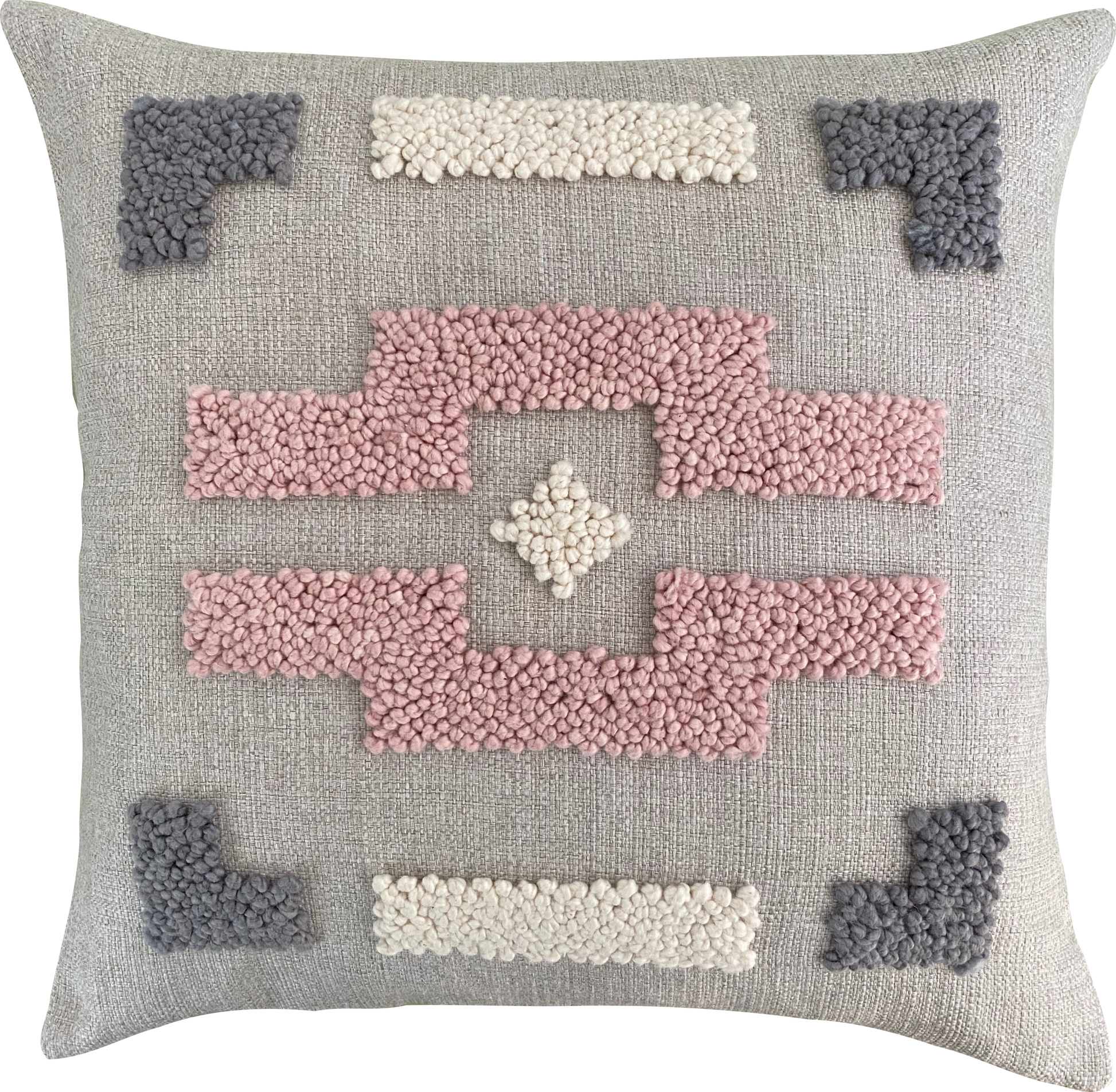 Punch Needle Cushion Cover - Ndebele Pattern 3