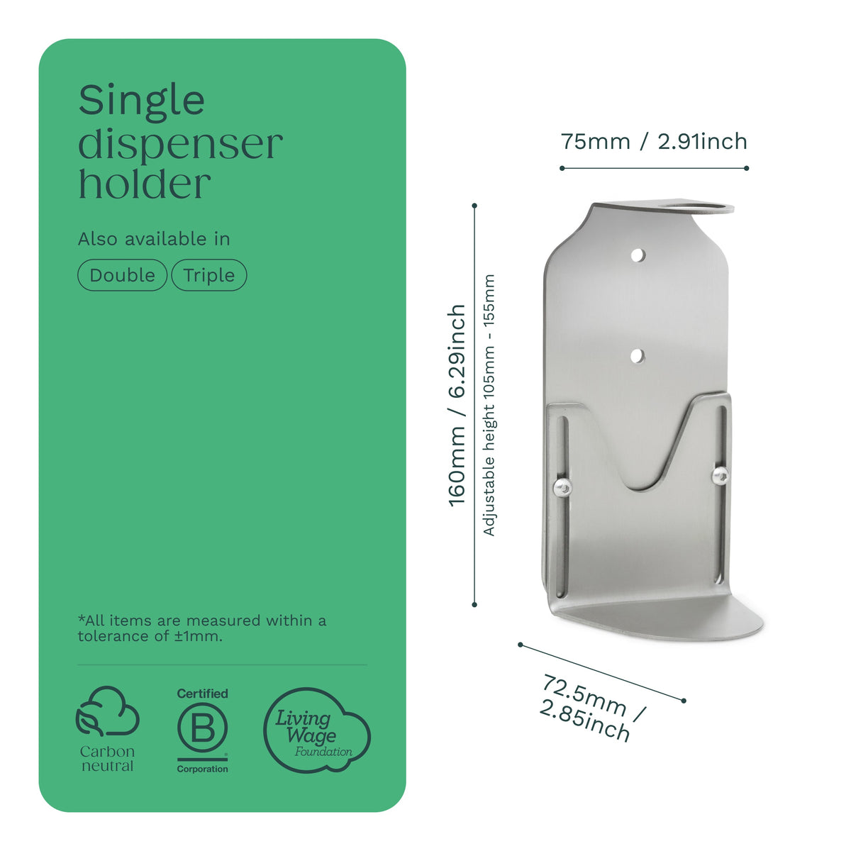 Nickel Single Bottle Holder
