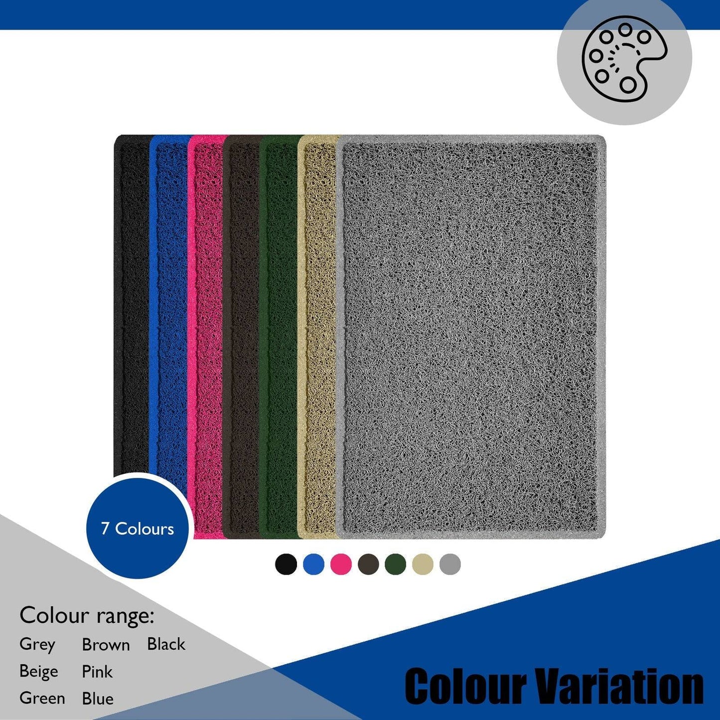 "Star" Embossed Loofah Textured Spaghetti Doormat
