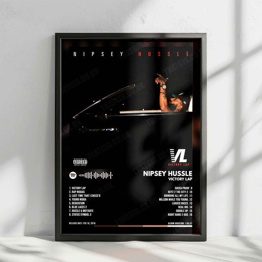 Nipsey Hussle "Victory Lap" Album Cover Poster - with Complete Tracklist