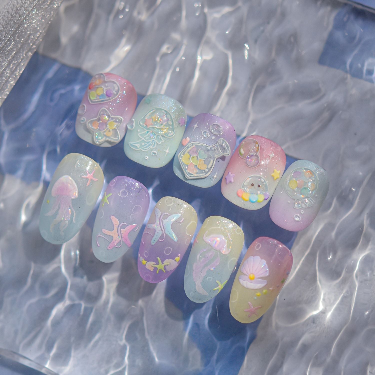 Hello Claws | Bubble Jelly Fish Nail Deco Sticker