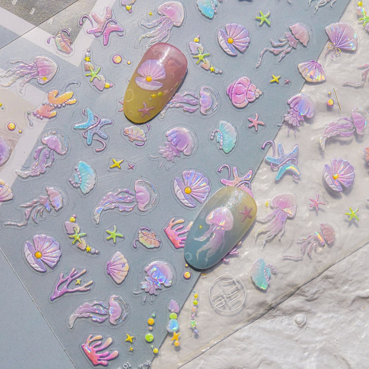 Hello Claws | Bubble Jelly Fish Nail Deco Sticker