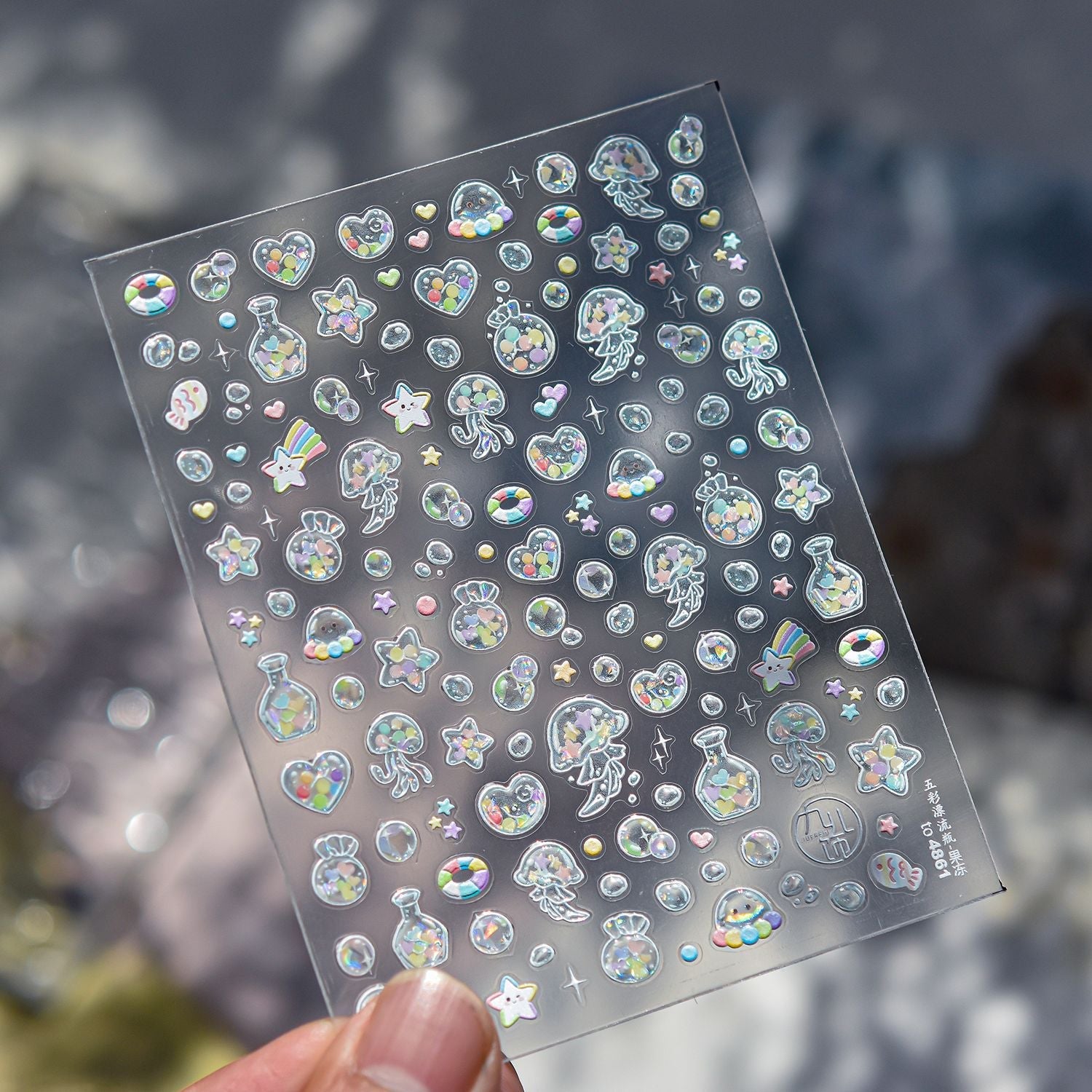 Hello Claws | Bubble Jelly Fish Nail Deco Sticker