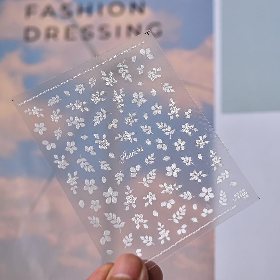 Hello Claws | Embroidery Plant Nail Deco Sticker