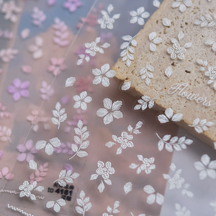 Hello Claws | Embroidery Plant Nail Deco Sticker